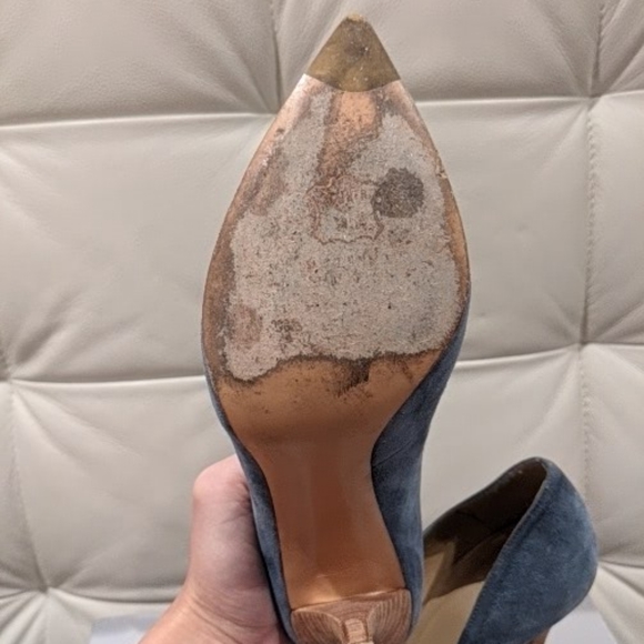 Stuart Weitzman suede stiletto heels, size 6, denim blue - Picture 3 of 6
